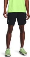 under armour men's launch 2-in-1 stretch woven 7-inch shorts logo