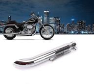 pacewalker chrome motorcycles slash cut exhaust muffler pipe for 1.375", 1.5", 1.625", and 1.75" choppers and cafe racers - loud and ideal for suzuki 650 (1 piece) logo