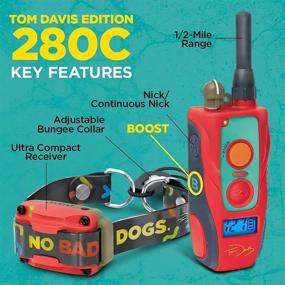 img 2 attached to 🐶 Enhanced Dog Training: Dogtra Tom Davis Edition 280C E-Collar with Boost N' Bungee - Waterproof, 127 Levels, 1/2 Mile Range