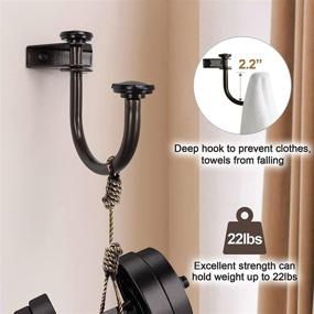 img 1 attached to 🛁 TONIAL Bathroom Hardware Set Gift, Upgraded 4-Piece Towel Bar Rack Set - Includes 20" Double Towel Bar, Toilet Paper Holder, Towel Hook, Towel Holder - Wall Mounted Bathroom Accessories Kit in Bronze