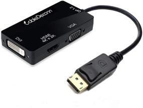 img 4 attached to 🔌 Кабельный адаптер CableDeconn 4K с множественной функцией - DisplayPort 1.2 to HDMI, DVI, VGA - 3-в-1 преобразователь.