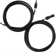 🔌 renogy 10ft 10awg solar adaptor wire extension cables: female and male connector | 1 pair | black logo