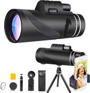 🦅 monocular telescope with smartphone holder & tripod: high definition zoom binoculars for bird watching, camping, wildlife hiking & travel logo