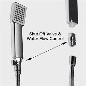 img 2 attached to 💧 CRO DECOR Water Flow Control Valves - Brass Shower Shut Off Valves with G1/2 Standard Connection - Water-Saver Volume Flow Control and Shut Off Valve for Shower Heads (Chrome)