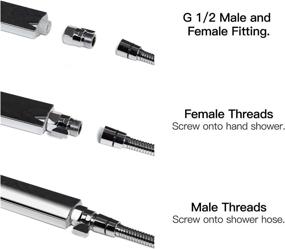 img 1 attached to 💧 CRO DECOR Water Flow Control Valves - Brass Shower Shut Off Valves with G1/2 Standard Connection - Water-Saver Volume Flow Control and Shut Off Valve for Shower Heads (Chrome)