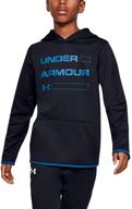 👦 boys' under armour armour fleece wordmark hoodie - elevate your style logo