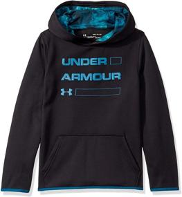 img 1 attached to 👦 Boys' Under Armour Armour Fleece Wordmark Hoodie - Elevate Your Style