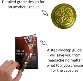 img 3 attached to 🎉 PVC Heat Shrink Capsules - Pack of 100 with a Variety Mix: 40 Matte Black, 40 Burgundy Red, and 20 Classic Gold Colors