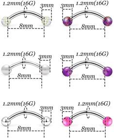 img 3 attached to Vsnnsns Earrings Cartilage Piercing Stainless