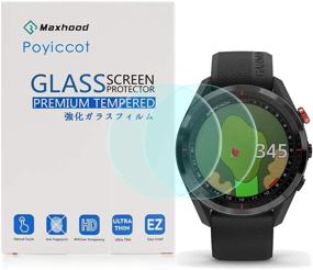 img 4 attached to 📱 Poyiccot Tempered Glass Screen Protector for Garmin Approach S62 - 2 Pack, 9H Hardness, Anti-Fingerprint