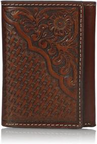 img 4 attached to 🌸 Nocona Men's Trifold Wallet with Floral Corner Design