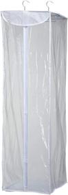 img 2 attached to Honey-Can-Do SFT-01415: Clear and White Short Garment Closet with Zippered Front - Organize and Protect Your Clothing Effortlessly