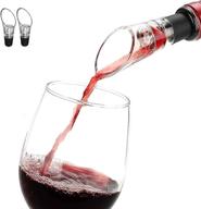 🍷 enhance your wine experience with guay bebida portable wine pourer and aerator, black, pack of 2 логотип