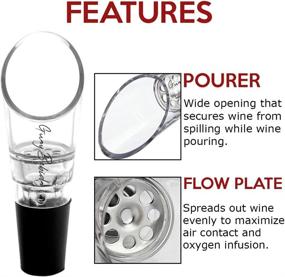 img 2 attached to 🍷 Enhance Your Wine Experience with Guay Bebida Portable Wine Pourer and Aerator, Black, Pack of 2