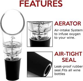 img 3 attached to 🍷 Enhance Your Wine Experience with Guay Bebida Portable Wine Pourer and Aerator, Black, Pack of 2