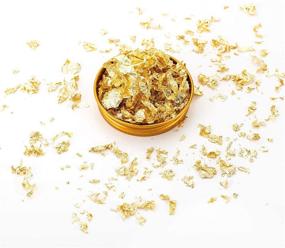 img 3 attached to 🎨 CHMI - Resin Art Gold Flakes - 5 Grams Metal Leaf Color 2.5 Imitation Gold Schabin Flakes, Metallic Foil Flakes for Painting, Crafts, Nail Art