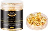 🎨 chmi - resin art gold flakes - 5 grams metal leaf color 2.5 imitation gold schabin flakes, metallic foil flakes for painting, crafts, nail art logo