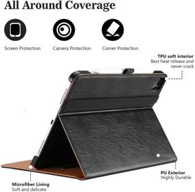 img 3 attached to 📱 ProCase iPad Pro 11 inch Case - 2021 2020 2018, PU Leather Stand Folio Protective Cover with Pencil Holder for iPad Pro 11&#34; (3rd / 2nd / 1st Gen) - Black