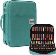 🖍️ jakago 304 slots large capacity pencil case for colored pencils, gel pens, markers, makeup brushes - multi-functional stationery organizer pouch bag (green) логотип