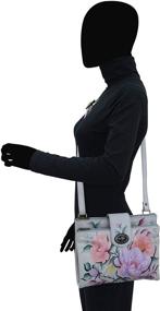 img 1 attached to Anuschka Blocking Crossbody Organizer Original Women's Handbags & Wallets for Crossbody Bags