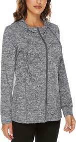 img 2 attached to 🧥 Miusey Women's Zip-Up Fleece Running Jacket with Long Sleeve and Workout Hoodies