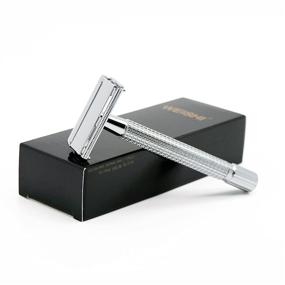img 4 attached to 🪒 Chrome Double Edge Safety Reusable Razor with Long Handle by WEISHI