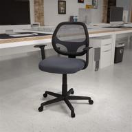 😊 enhance your workplace comfort with the flash furniture flash fundamentals mid-back gray mesh swivel ergonomic task office chair with arms logo