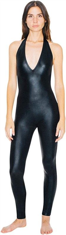 american apparel womens metallic catsuit women's clothing in jumpsuits, rompers & overalls logo