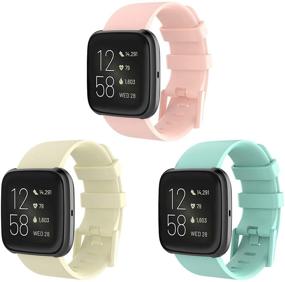 img 4 attached to KingAcc Silicone Compatible Fitbit SmartWatch