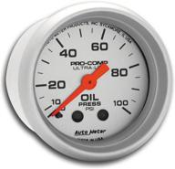 auto meter 4321 ultra-lite mechanical oil pressure gauge, 2.3125 inch - regular size logo