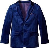 solid velvet blazer by isaac mizrahi - boys' clothing logo