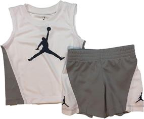 img 1 attached to 👕 Jordan Boy's Clothing Set: T-Shirt and Shorts for Boys' Apparel