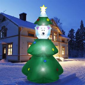 img 2 attached to 🎄 OBABA 6FT Christmas Inflatables Tree Outdoor Decorations with Polar Bear - Festive LED Lighted Christmas Yard Decor for Indoor & Outdoor Home Party Lawn Garden!