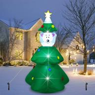 🎄 obaba 6ft christmas inflatables tree outdoor decorations with polar bear - festive led lighted christmas yard decor for indoor & outdoor home party lawn garden! logo