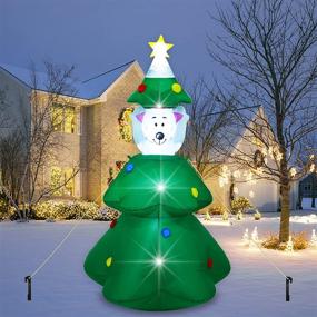 img 4 attached to 🎄 OBABA 6FT Christmas Inflatables Tree Outdoor Decorations with Polar Bear - Festive LED Lighted Christmas Yard Decor for Indoor & Outdoor Home Party Lawn Garden!