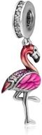 flamingo animal charm sterling pendant logo