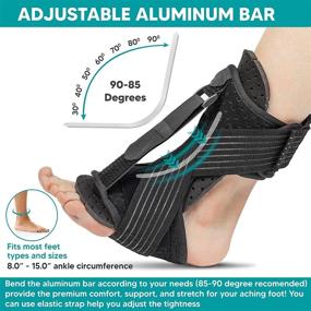 img 1 attached to Aqualief Night Splint - Plantar Fasciitis Relief, Drop Foot & Achilles Tendon Recovery Brace for Heel Pain - Ankle Dorsiflexion Support Brace for Men and Women