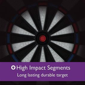 img 1 attached to 🎯 Compact Size Fat Cat Electronx Electronic Dartboard with Over 35 Games, 167 Options, Built-In Cabinet, Dart Storage for up to 12 Darts, Auto Scoring LCD Display, 8-Player Multiplayer, and Soft Tip Darts