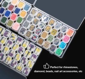 img 3 attached to 🗂️ Organize Your Diamond Painting Supplies with ilauke 5 Pack 28-Slot Storage Containers: Perfect for Embroidery Accessories, Art Supplies, and Craft Label Marker Stickers - Includes Organizer Bag!