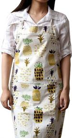 img 1 attached to 👗 HappyDaily Fashion Kitchen Apron - Stay Stylish and Protected While Cooking!