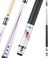 🎱 shooters 57&#34; pool cue - 2-piece designer billiard cue with american flag &amp; nylon wrap, 19-20 oz weight, 13mm leather tip, hard maple wood - elevate your game with this top quality pool stick логотип