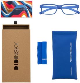 img 2 attached to 👓 DIDINSKY Reading Glasses for Men and Women: Blue Light Blocking Computer Readers with Rubber Touch Flexible Temple and Anti Glare Glasses (Klein +1.0 - THYSSEN)