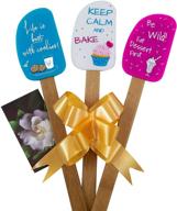 🎁 3 piece fun silicone spatula gift set with bamboo handles: perfect for gifts, baking, and sauteing! logo