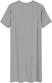 img 3 attached to 🌙 Light Gray Latuza Viscose Nightshirt with Sleeves