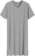 🌙 light gray latuza viscose nightshirt with sleeves logo