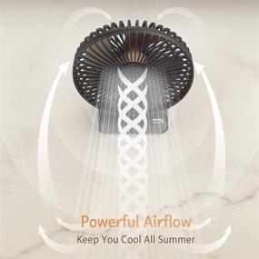 img 1 attached to 🖥️ Funme 6" USB Desk Fan: Compact & Powerful Air Circulator for Office | Silent Portable Desktop Fan with 90° Adjustment & 3 Speeds - Black