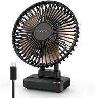 🖥️ funme 6" usb desk fan: compact & powerful air circulator for office | silent portable desktop fan with 90° adjustment & 3 speeds - black логотип