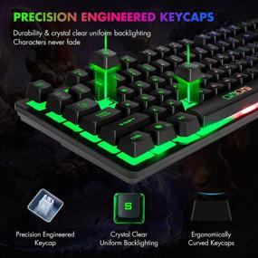 img 2 attached to 🌈 RGB TKL Gaming Keyboard, CHONCHOW Compact USB Wired 87 Keys Tenkeyless Gaming Keyboard with Rainbow LED Backlight for Laptop Ps4 PC Computer Games and Work
