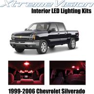 xtremevision interior led for chevy silverado 1999-2006 (18 pieces) red interior led kit installation tool logo