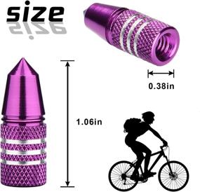 img 3 attached to Presta Valve Caps Aluminum Anodized Colorful Air Dust Valve Stem Covers Fit Presta/French MTB Mountain/Road Bike Rocket Design